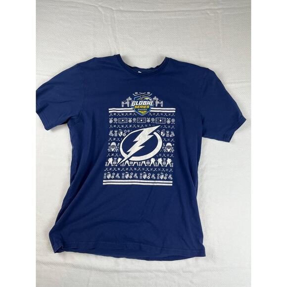 Fanatics NHL Global Series Sweden 2019 Tee Med Tampa Bay Lightning Holiday Shirt - Picture 1 of 10